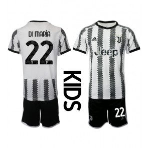 Juventus Angel Di Maria #22 babykläder Hemmatröja barn 2022-23 Korta ärmar (+ Korta byxor)